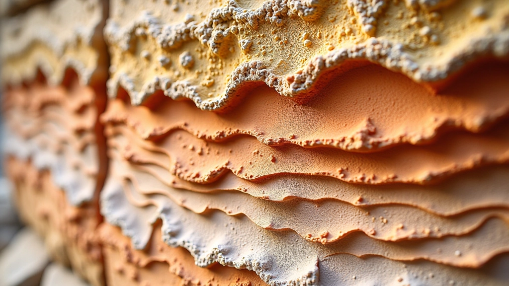 Liivakivi kristallstruktuur ja geoloogiline kihtide areng, detailne makrofoto